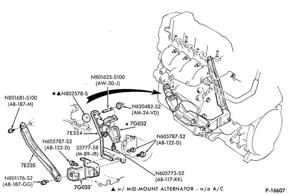 Схема ATX TYPE - EXTERNAL PARTS-EXTERNAL PARTS - steering column - transmission to engine brace-B,MB,C,MG,W,MW