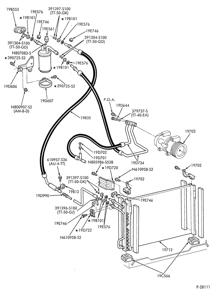 Схема AIR CONDITIONER-Condenser - integral - 3.8L - S/C