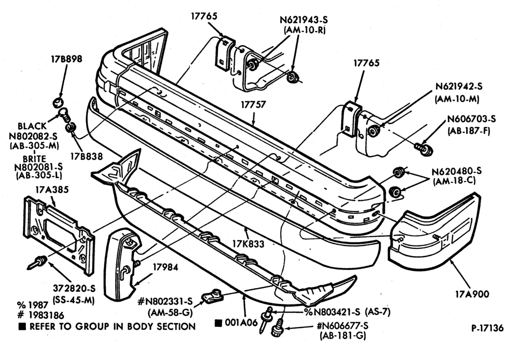 Схема BUMPERS-Front bumper parts - w/o GT option-R