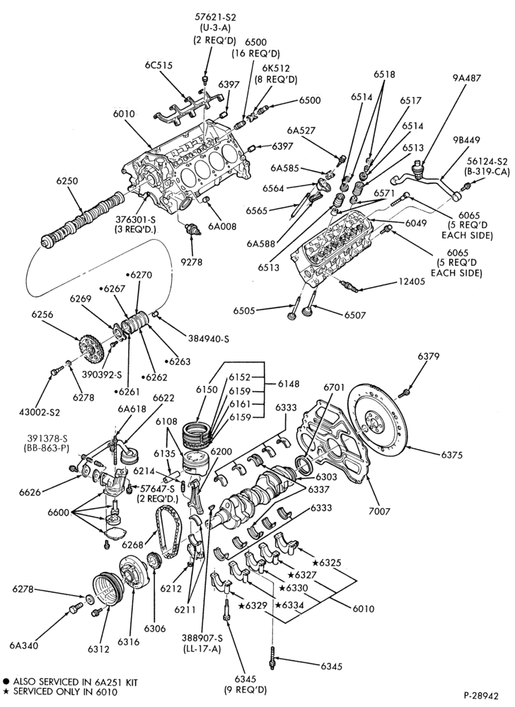 Схема 8 CYL. 5.0L-Engine - complete - Page C-U150
