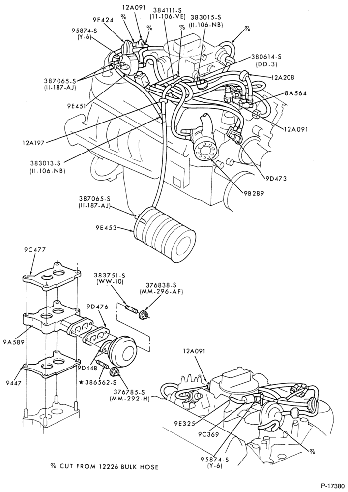 Схема 8 CYL. 6.6L (400 C.I.D.)-GAS-E-F250/350