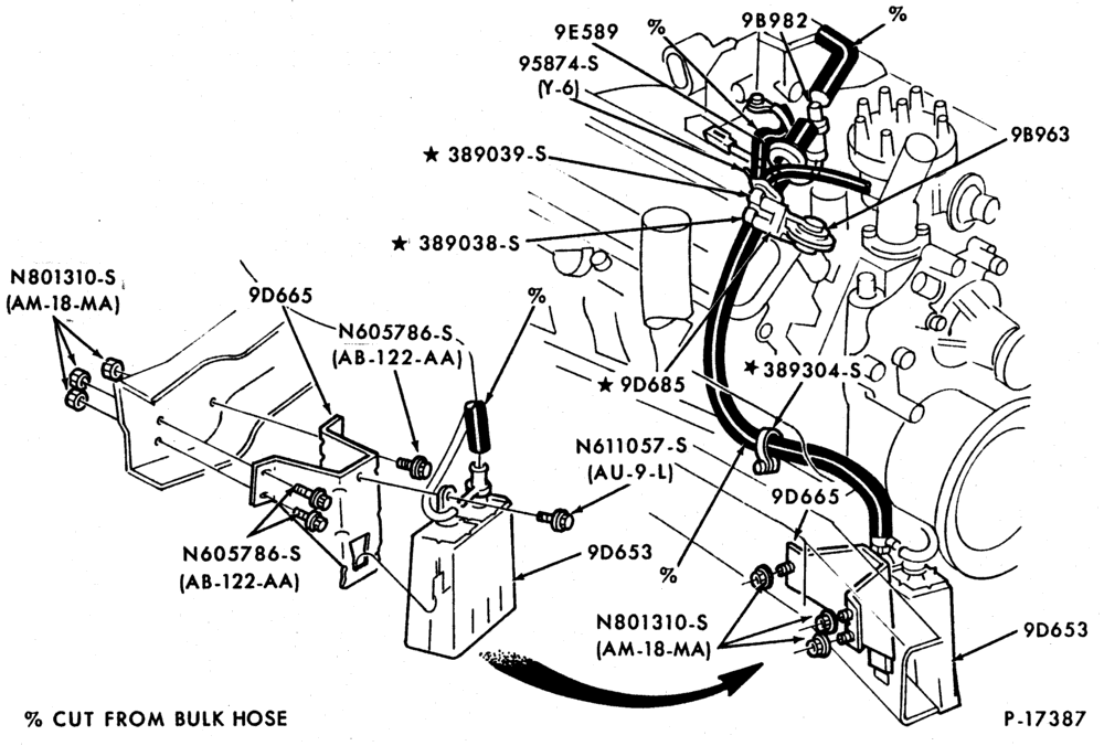 Схема 8 CYL. 6.6L (400 C.I.D.)-GAS-F100/350,U150