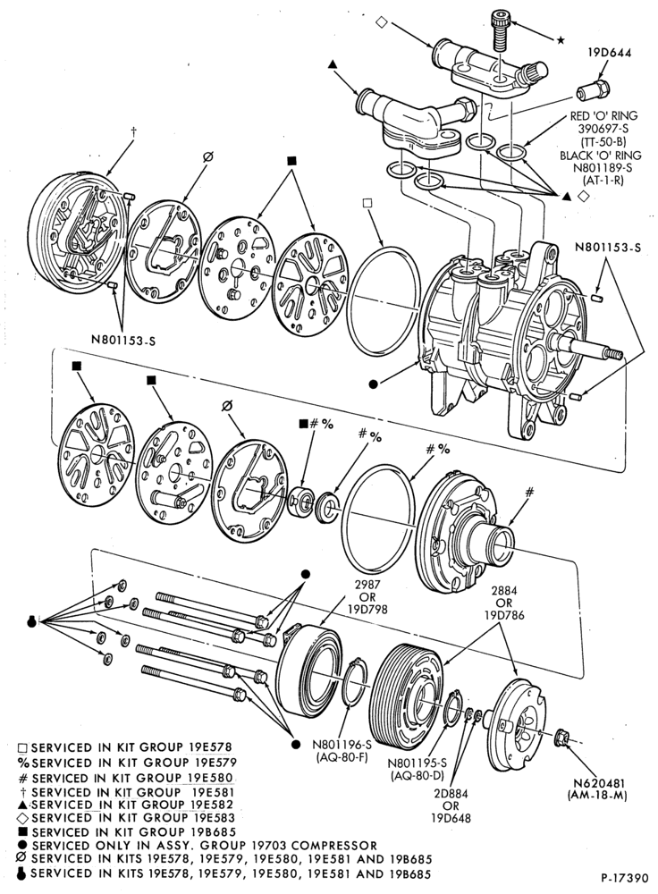 Схема SHOCK ABSORBERS-Compressor- Nippondenso 6-P148