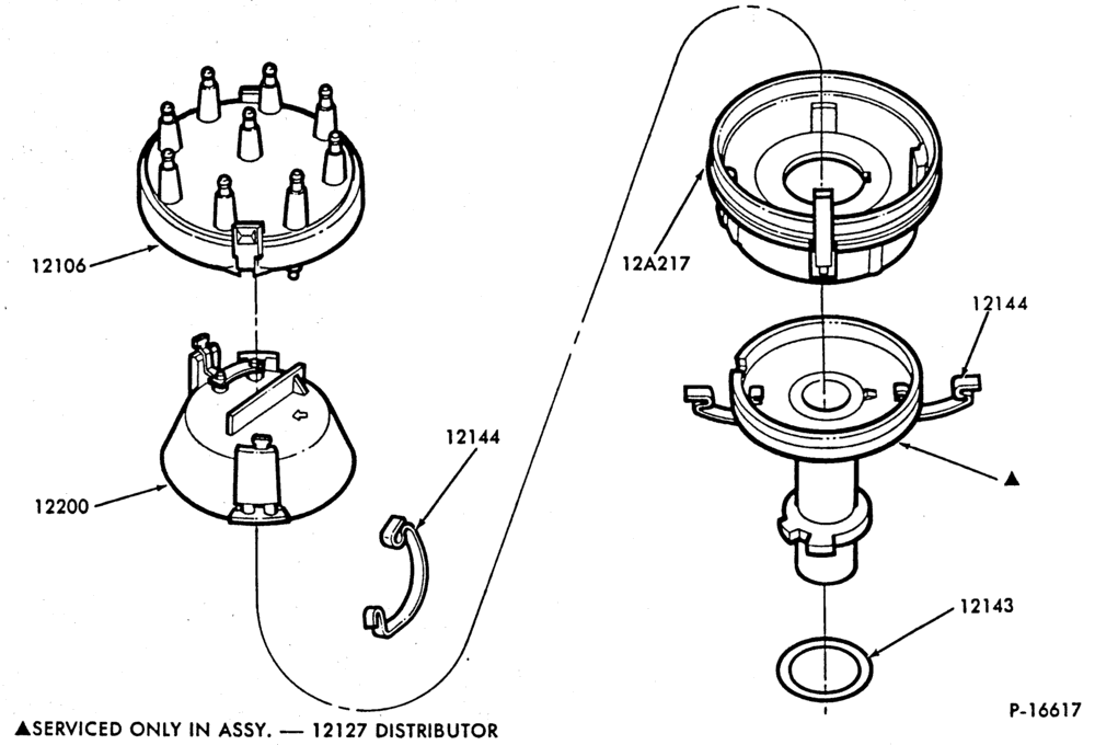 Схема Генератор, INSTRUMENT CLUSTER, BATTERY-Distributor- 8 cyl. 302 - w/E.E.C.