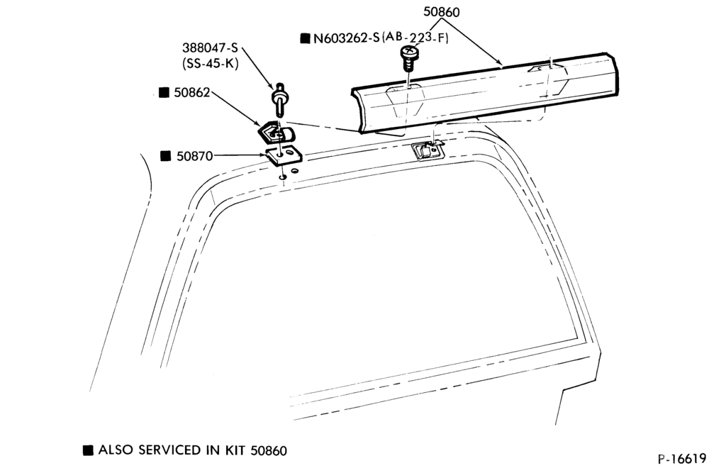 Схема LIFT/TAILGATE, LUGGAGE & BACK WINDOW-Air deflector - body type 74