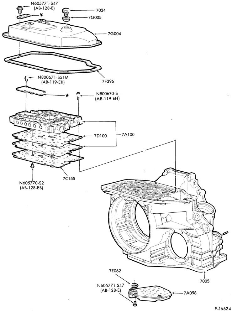 Схема ATX TYPE - INTERNAL PARTS-INTERNAL PARTS - main control valve body (7A100)-C,MC,W,MW