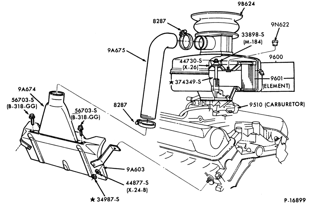 Схема 8 CYL. 6.1L, 7.0L (370, 429 C.I.D.) GAS-(dry type)-C-CT600/800
