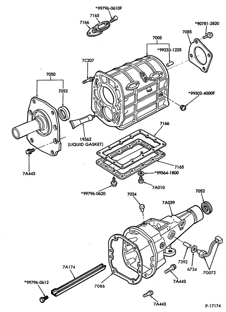 Схема INTERNAL PARTS-INTERNAL PARTS- 4 speed - case, extension housing-B