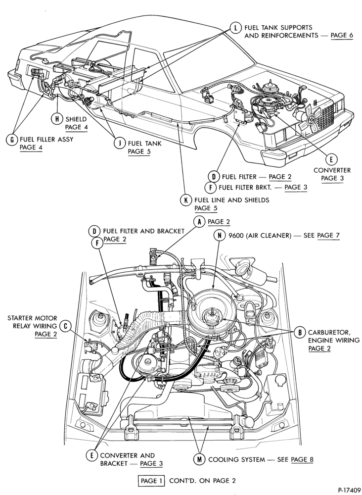 Схема 4 CYL. 2.3L (140 C.I.D.)-Liquid propane gas (LPG)- composite and wiring system