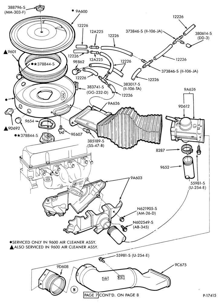 Схема 4 CYL. 2.3L (140 C.I.D.)-Liquid propane gas (LPG)- air cleaner