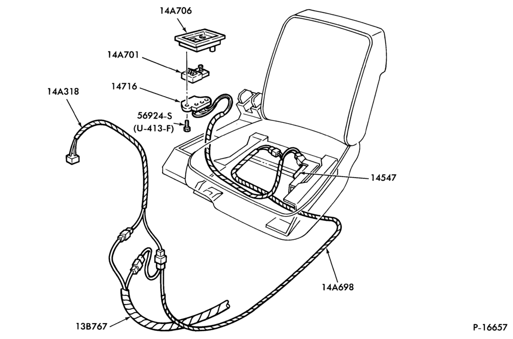 Схема ELECTRICAL SYSTEMS-Power seat controls and wiring - split bench