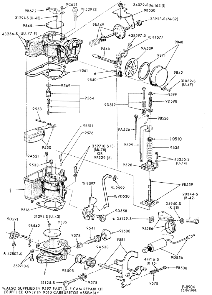 Схема 6 CYL. 4.9L (300 C.I.D.)-GAS-(Carter 1/B) (thermostatic - Page C