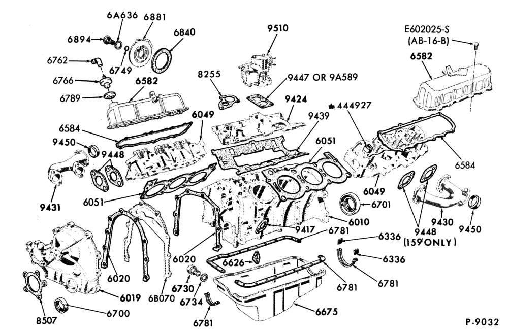 Схема 6 CYL. 2.9L 177 (C.I.D.)-Gaskets