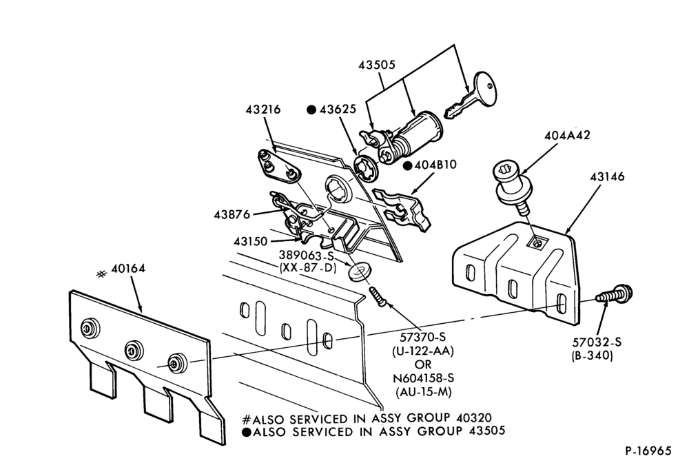 Схема LIFT/TAILGATE, LUGGAGE & BACK WINDOW-Latch parts - luggage compartment - body type 74