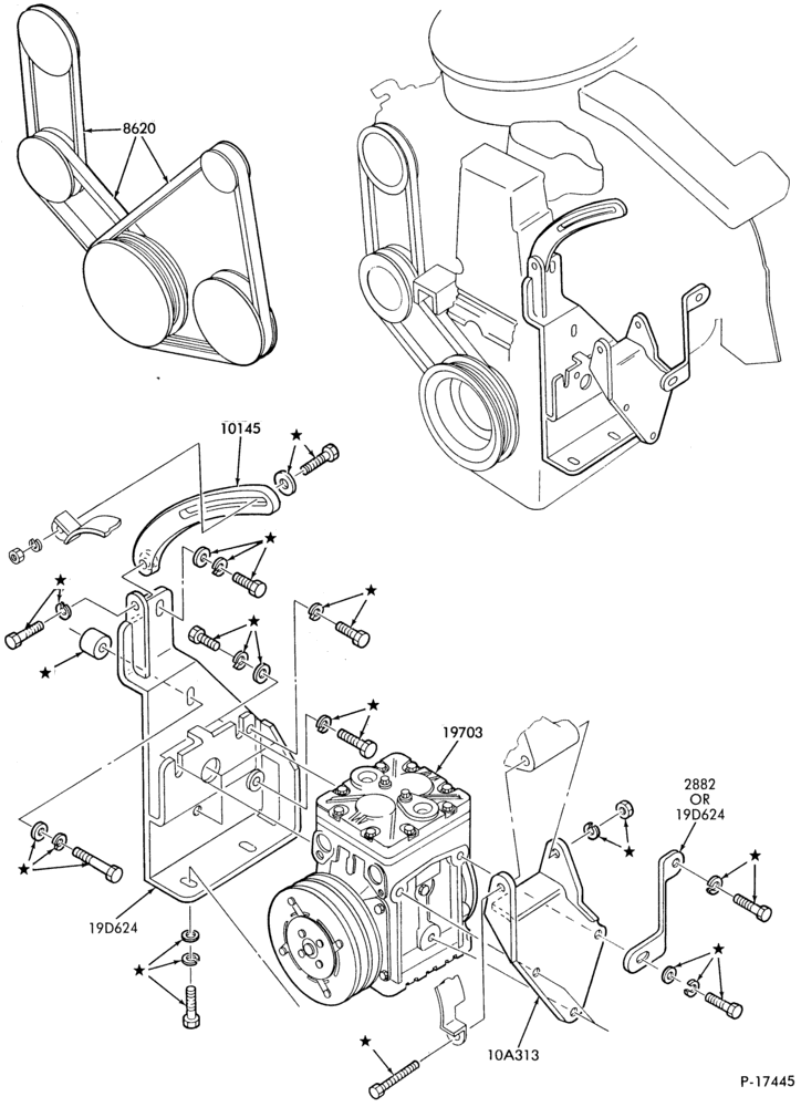 Схема AIR CONDITIONER-Compressor- hang-on