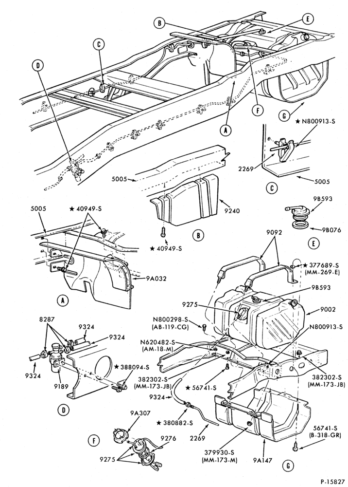 Схема 8 CYL. 4.2L (255 C.I.D.)-GAS-F100-w/plastic aft axle tank