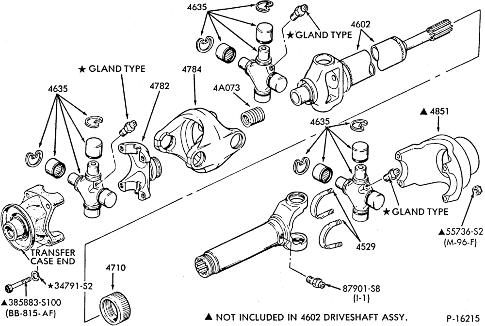 Схема DRIVESHAFT-DRIVESHAFT- double cardan-U150