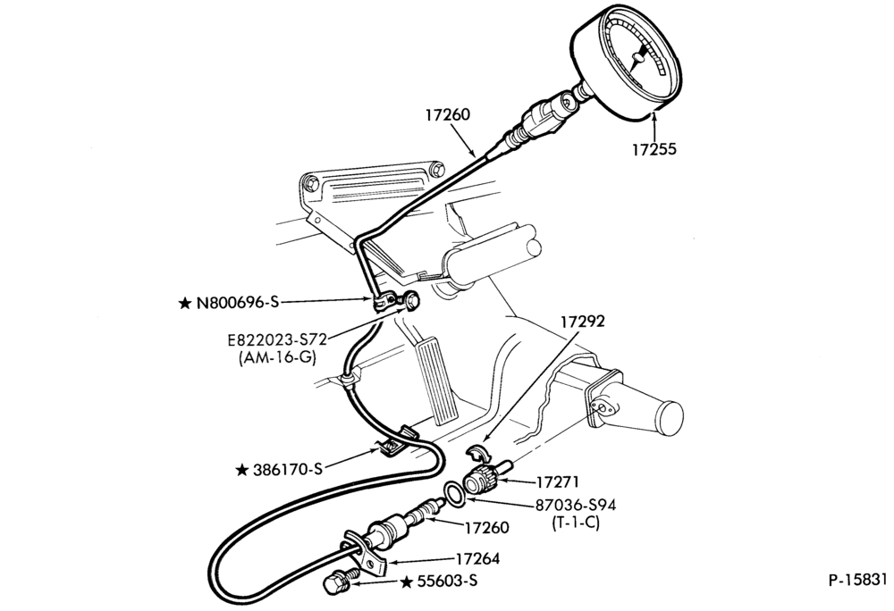 Схема SPEEDOMETER, BUMPERS, MIRRORS AND WIPERS-Speedometer cable