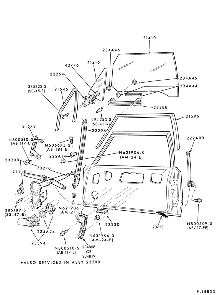 Схема BODY SIDES AND QUARTER-Window parts (front door) - body type 66