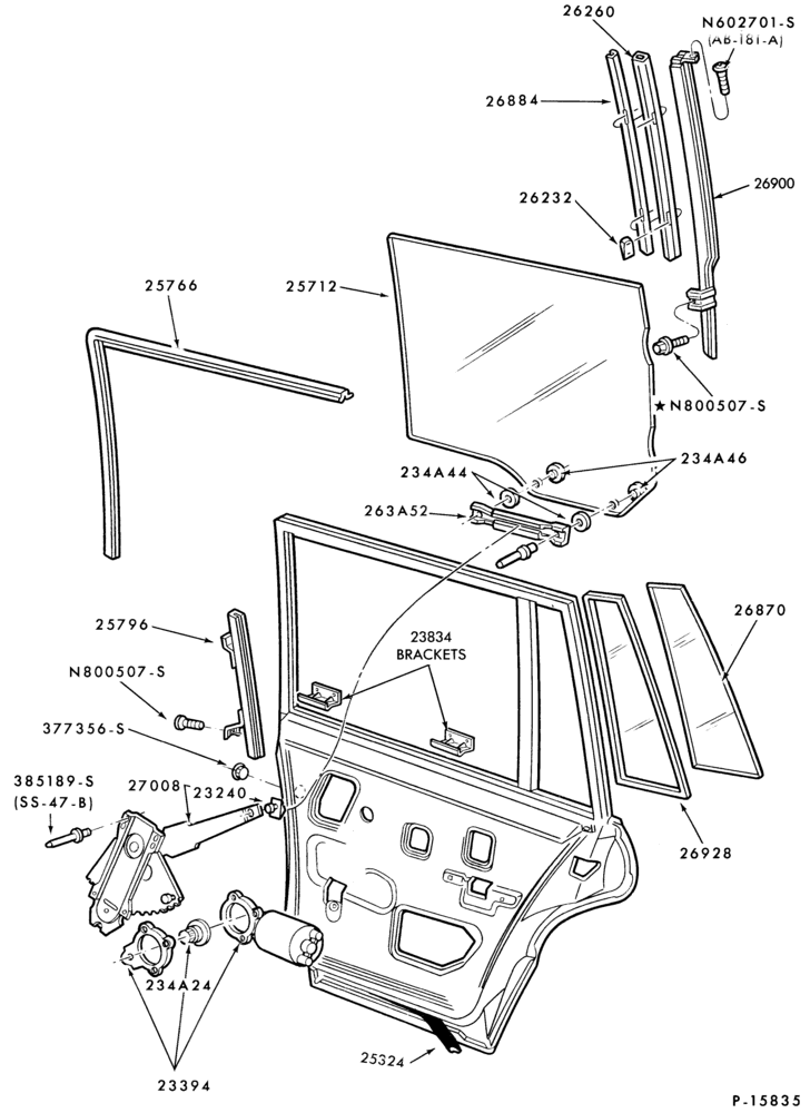 Схема BODY SIDES AND QUARTER-(rear door) - body type 54