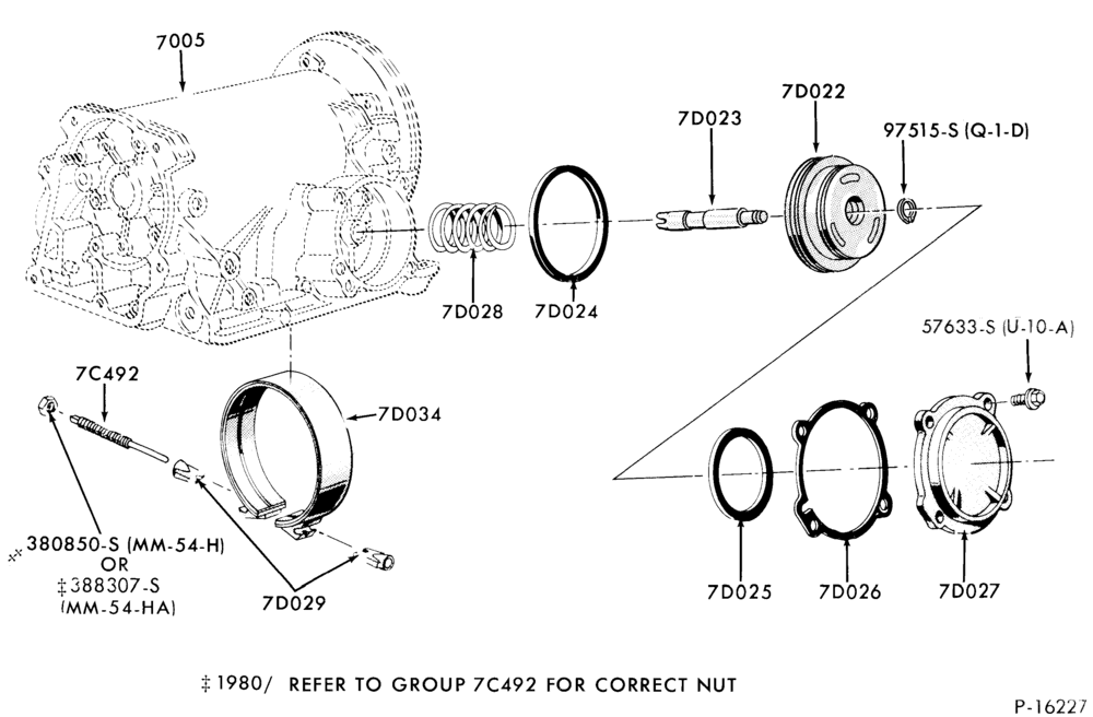 Схема C4 TYPE TRANSMISSION-Servo and band - front-F100