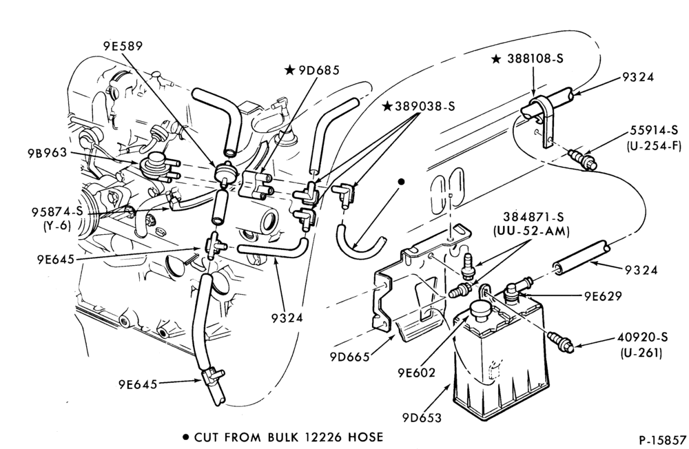 Схема 6 CYL. 3.3L (200 C.I.D.)-Fuel vapor canister and related parts