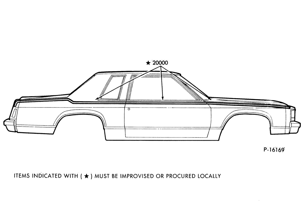 Схема STRIPES W/VINYL ROOF - BODY TYPE 66L
