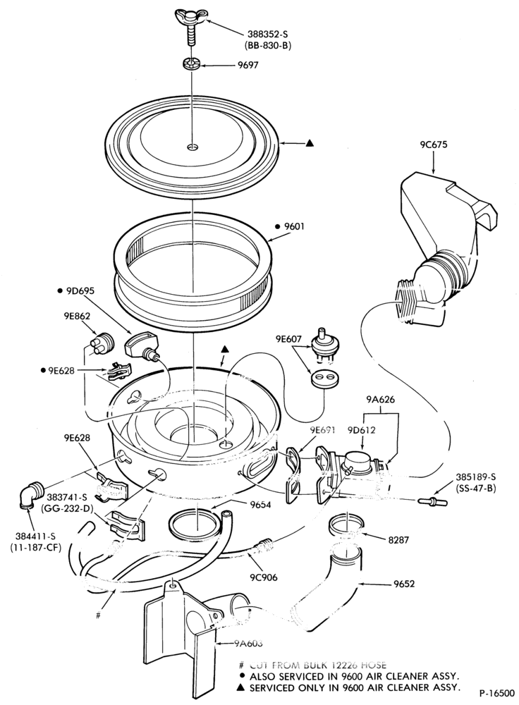 Схема 6 CYL. 3.3L (200 C.I.D.)-Air cleaner