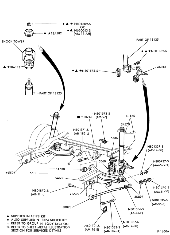 Схема FRONT SPRING AND STABILIZERS-REAR SUSPENSION - shock absorbers, axle