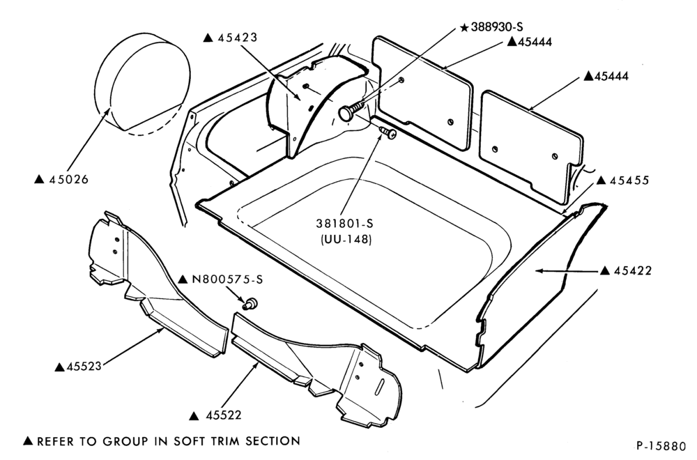 Схема SOFT, INTERIOR TRIM-Luggage compartment trim - Cougar