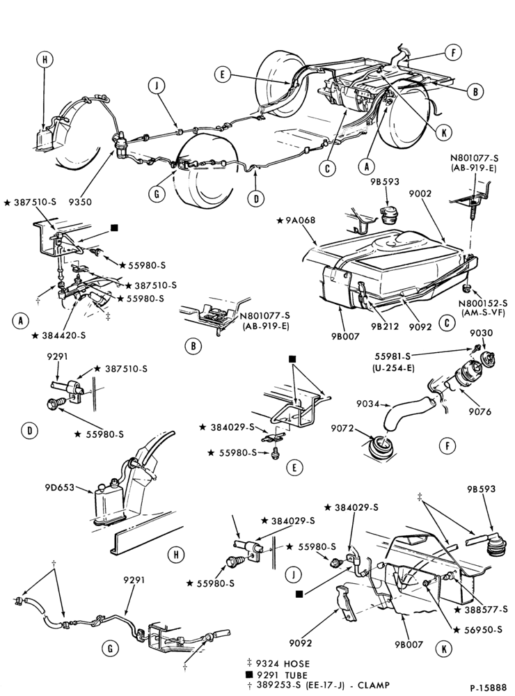 Схема 8 CYL. 5.0L (302 C.I.D.)-Fuel system