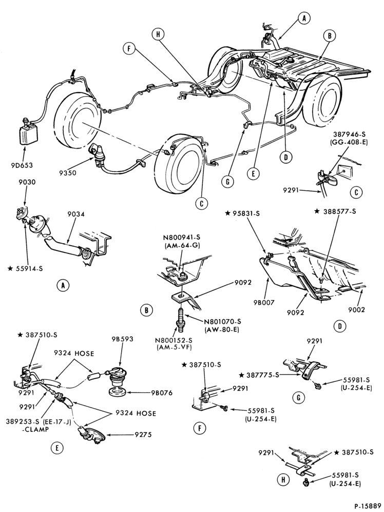 Схема 8 CYL. 5.0L (302 C.I.D.)-Fuel system