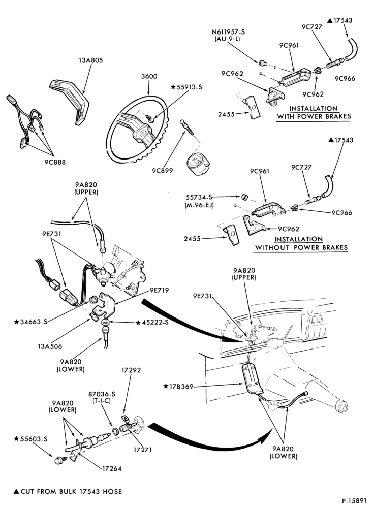 Схема 8 CYL. 5.0L (302 C.I.D.)-Speed control - passenger compartment- Page B