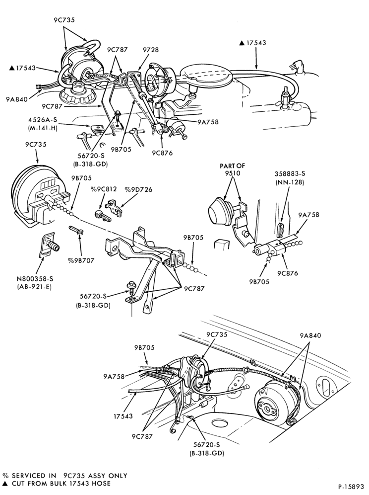 Схема 6 CYL. 4.1L (250 C.I.D.)-Speed control - engine compartment