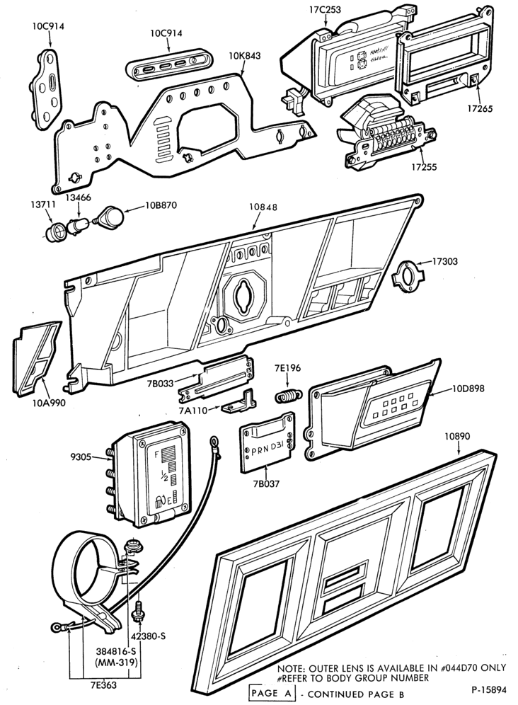 Схема Генератор, INSTRUMENT CLUSTER, BATTERY-Instrument cluster and related parts - w/electronic cluster- Page A