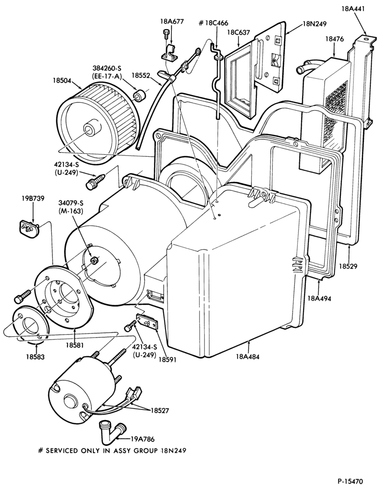 Схема HEATERS-Heater Parts (Standard)-engine compartment         "Befor 3/8/82"-U150