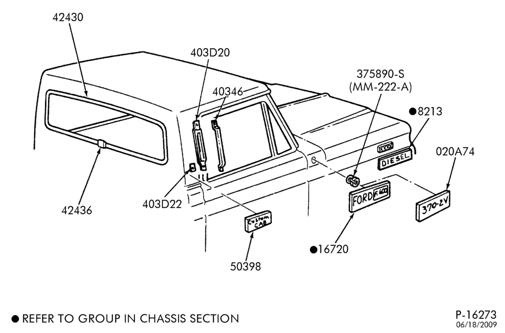 Схема SEATS AND SEAT BELTS-Exterior ornamentation-F-FT600/900