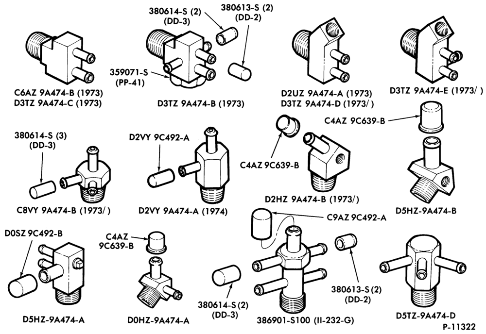 Схема FITTING ASSY. (INTAKE MANIFOLD VACUUM OUTLET)