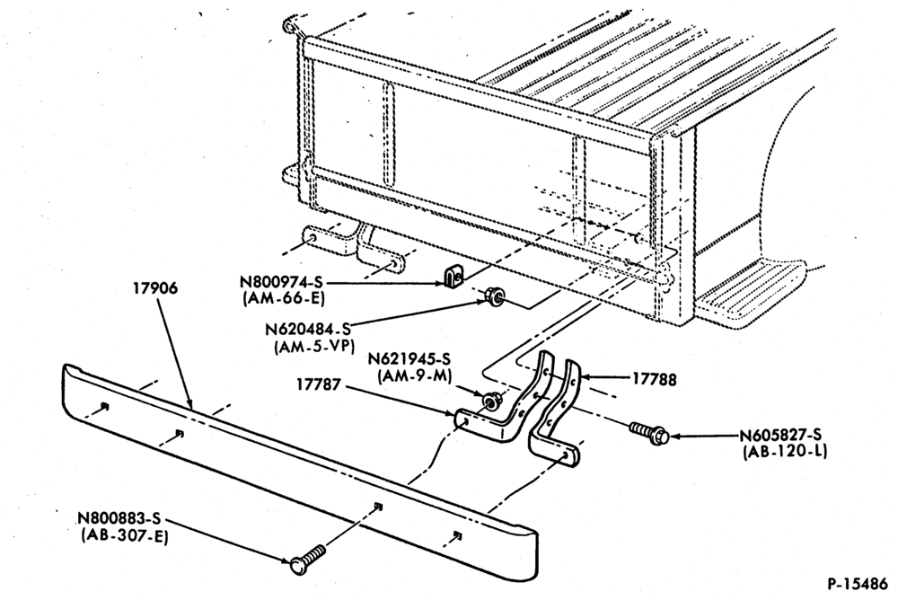 Схема BUMPERS-Bumper parts - rear - B/T 83-F100/250