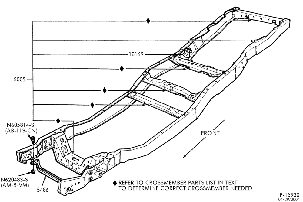 Схема FRAME-FRAME- 116" W/B, 133" W/B, 138" W/B and 155" W/B-F100/350