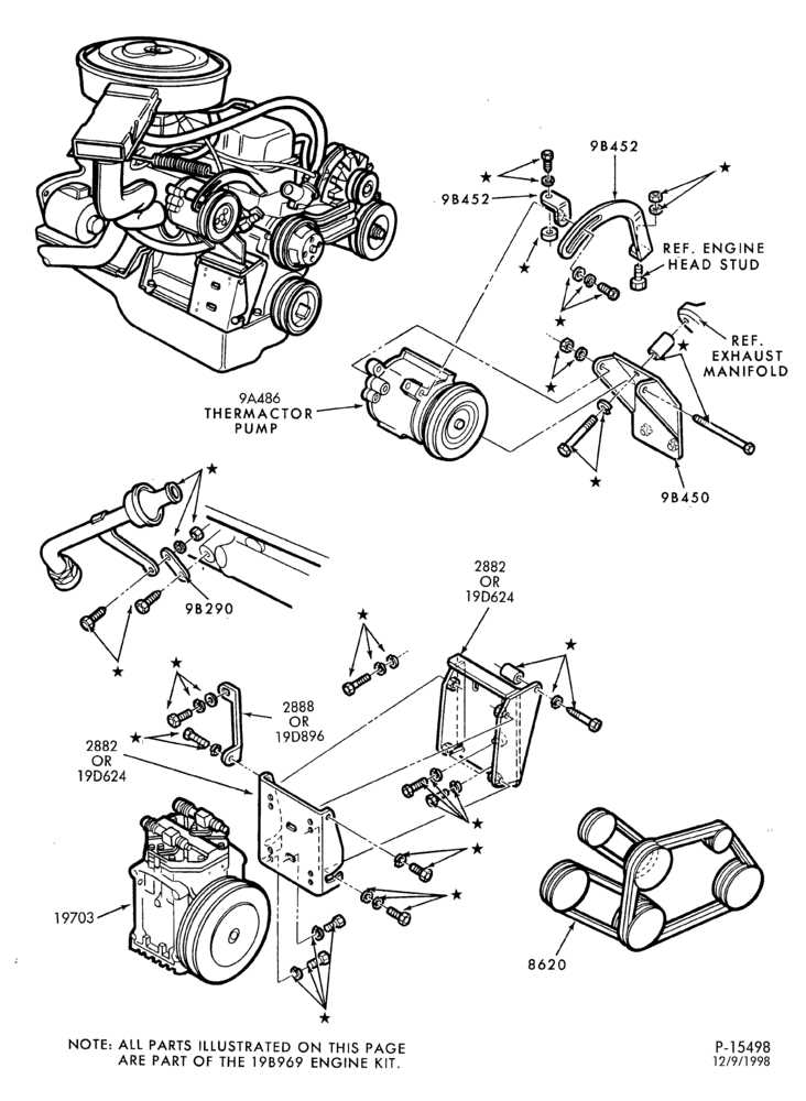 Схема AIR CONDITIONER-Compressor Installation- (w/power steering)
