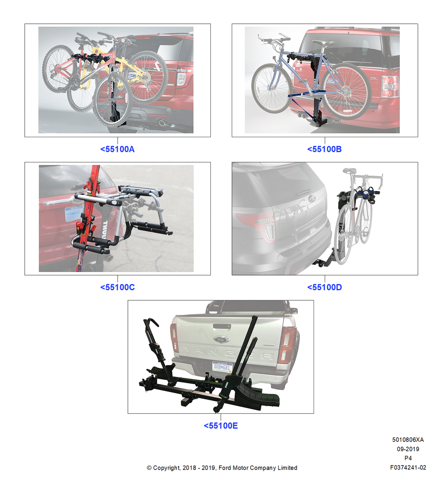 Схема Крепления багажника (аксессуар), Accessory, Rear Hitch Mounted Snowboard Carrier, Rear Hitch Mount Bike Rack; 06.07.2009