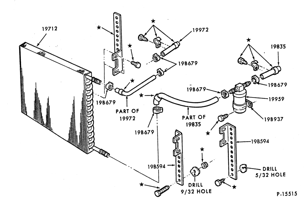 Схема AIR CONDITIONER-Condenser, Dehydrator - hang-on- 6 cyl.