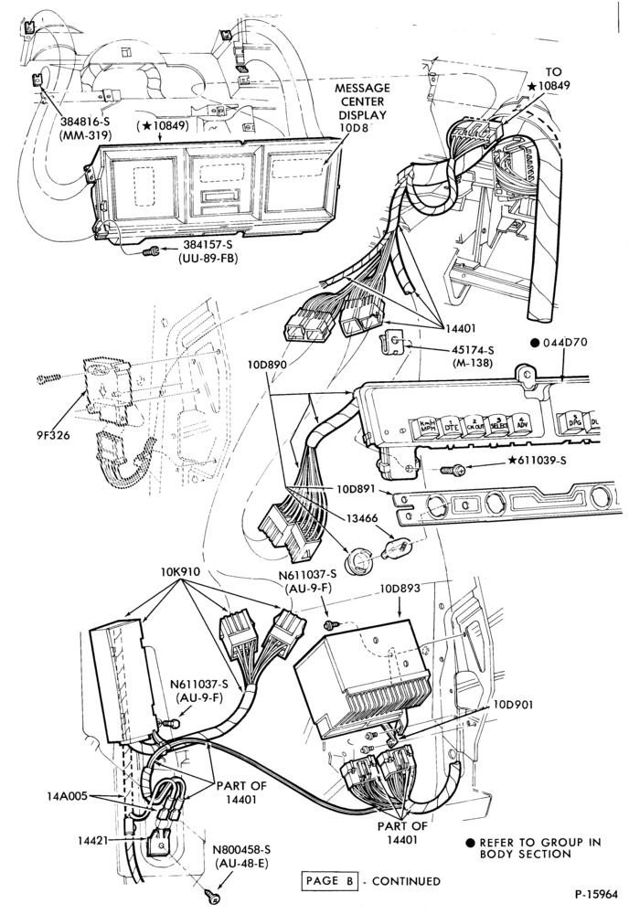 Схема Стартер, IGNITION AND HEADLAMP SWITCHES-Instrument cluster parts - w/electronic cluster- Page B