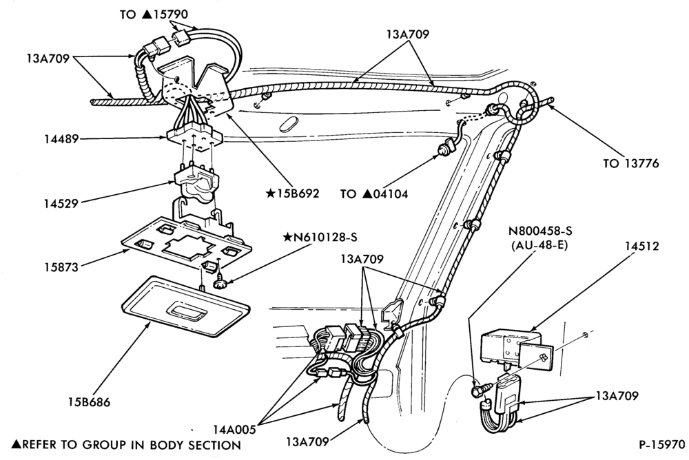 Схема ELECTRICAL SYSTEMS-Power moon roof switch and wiring