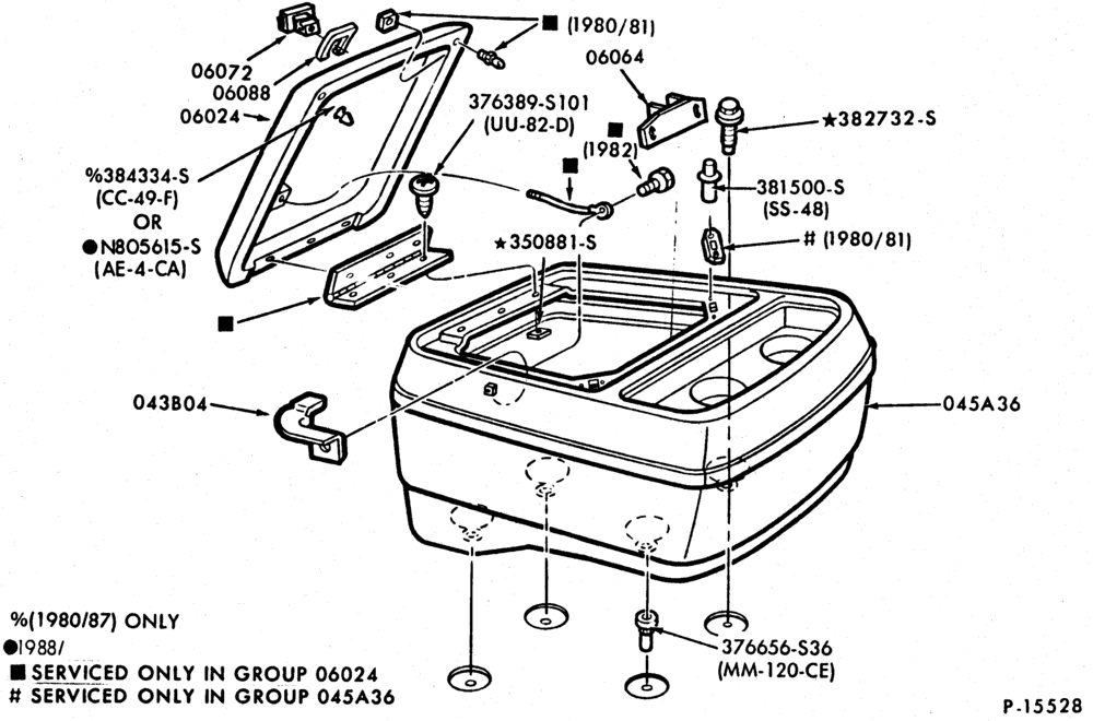 Схема CONSOLE-Console and related parts-U150