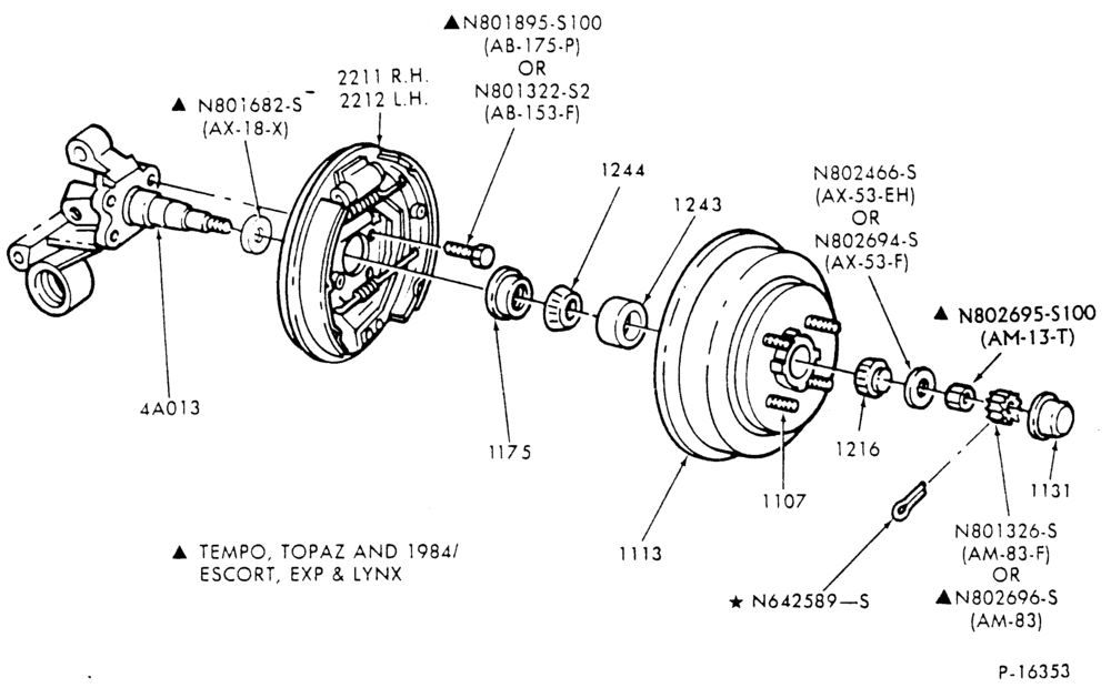 Схема BRAKES-Brake assy.  - rear drum brake mounting