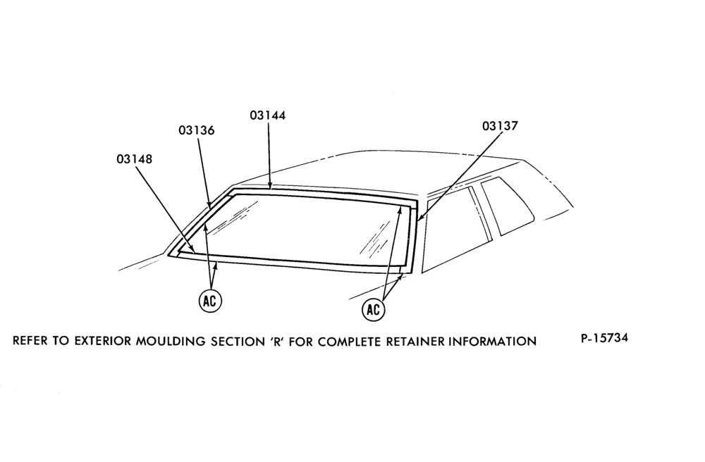 Схема WINDSHIELD MOULDINGS