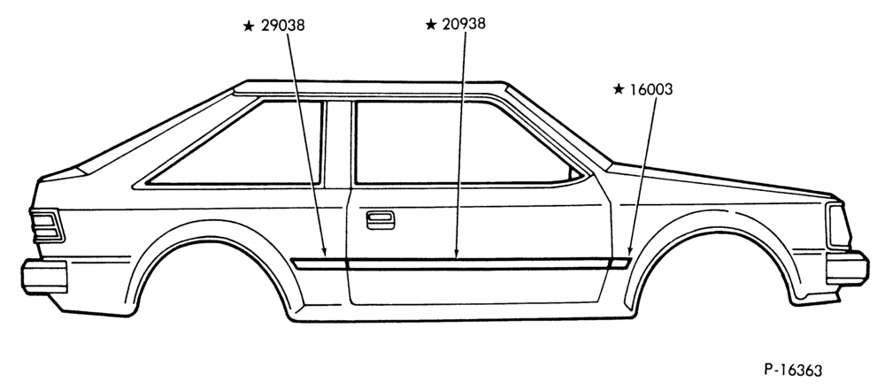 Схема 1982   LYNX -- BODY TYPE 61 - SIDE PROTECTION - PRESSURE SENSITIVE