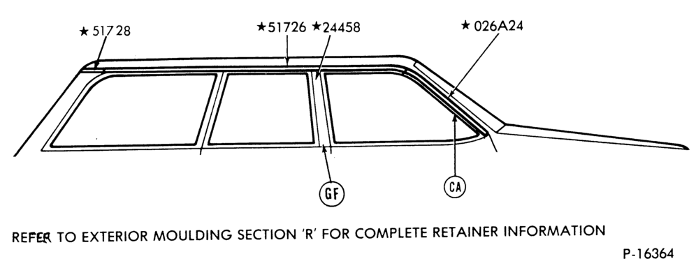 Схема ROOF DRIP SIDE FINISH - BODY TYPE 74